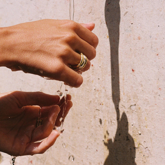 COMBO MAREA RING - aguamarga