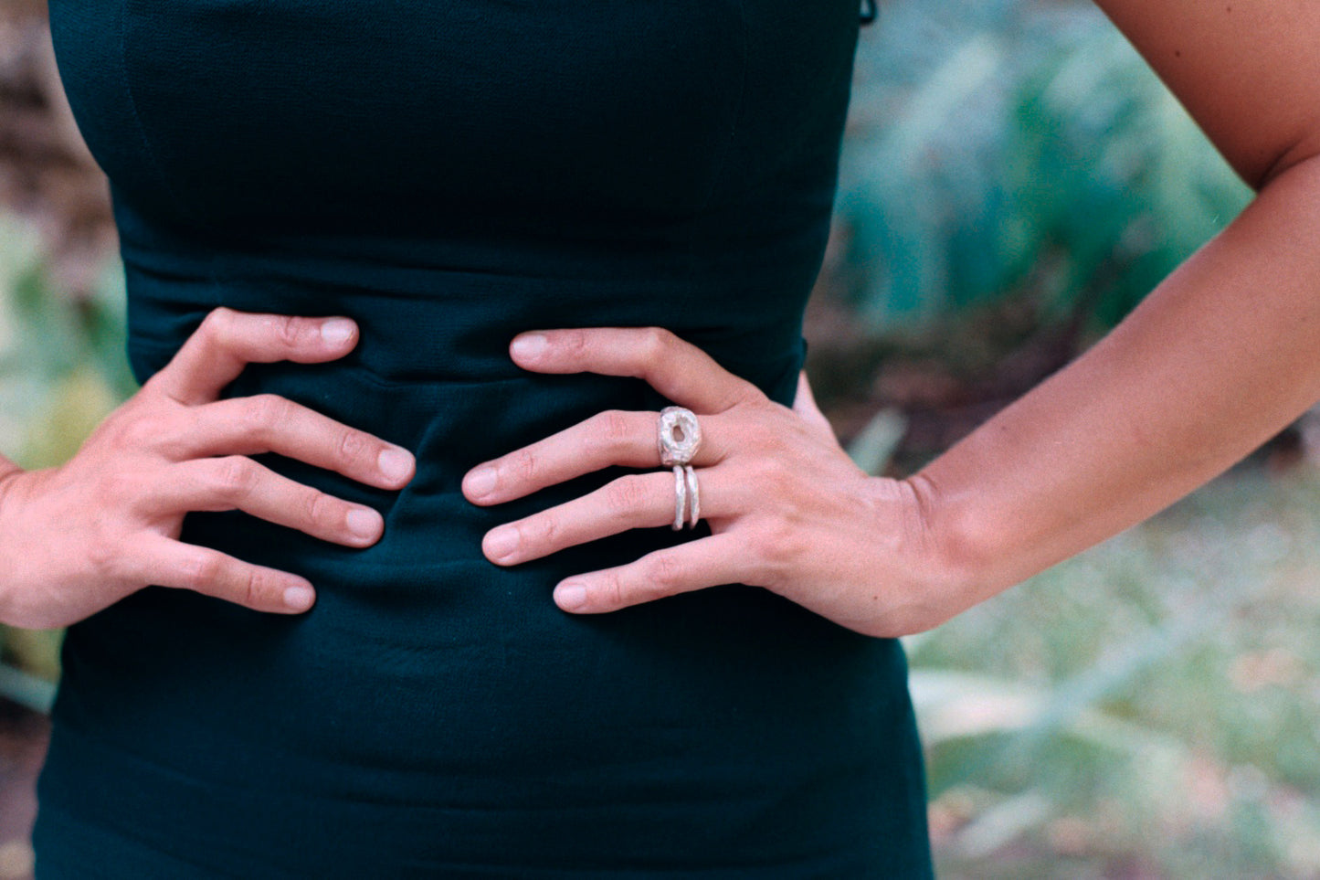 COMBO MAREA RING - aguamarga