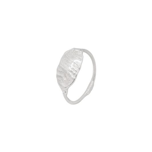 CRETA SIGNET RING - aguamarga