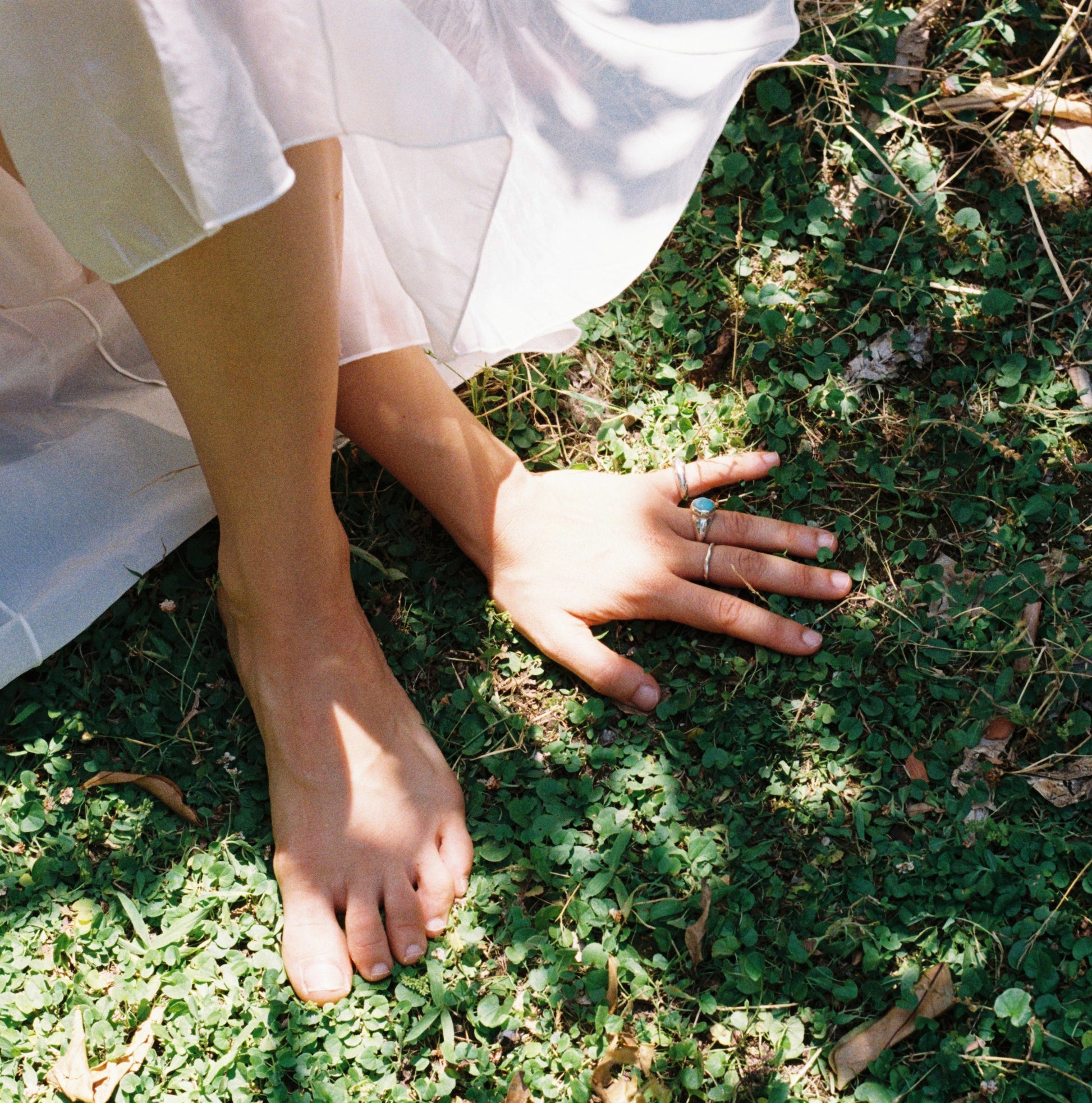 Garden ring in silver with amazonite stone by Aguamarga Studio