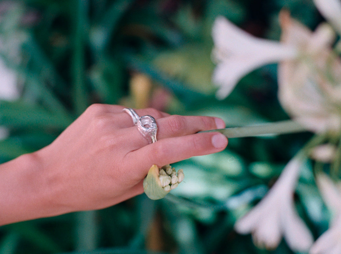MILKY WAY ring - aguamarga