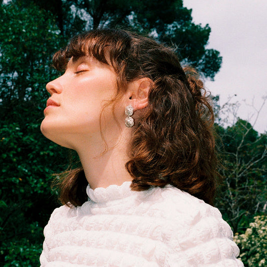 MINI FIORI earrings - aguamarga