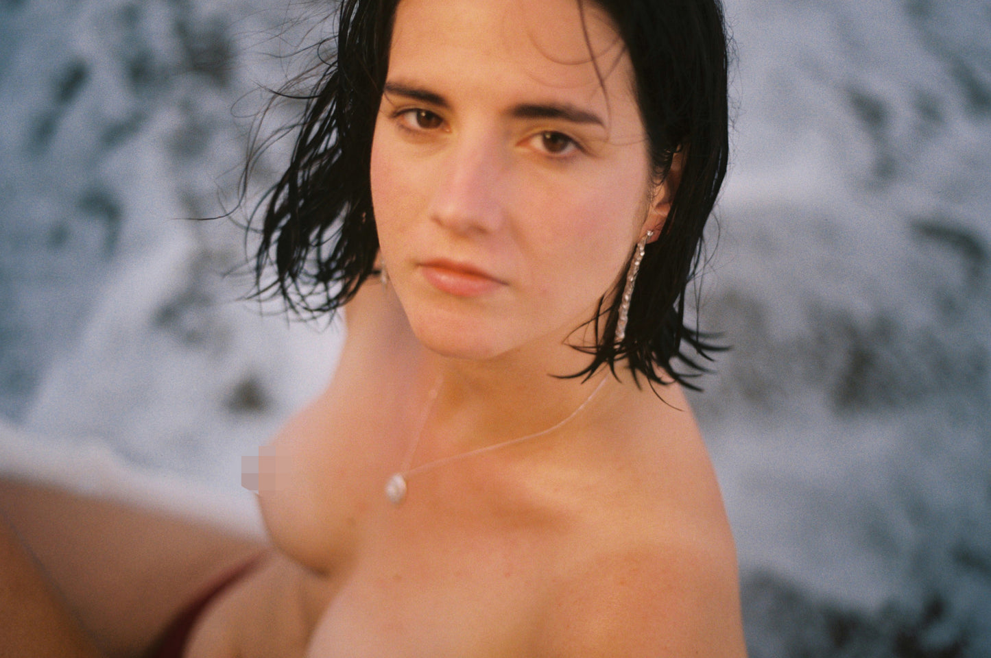 PALMERA earrings - aguamarga