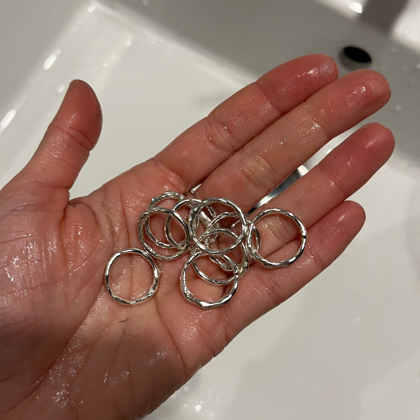 PENSAMIENTOS ring - aguamarga