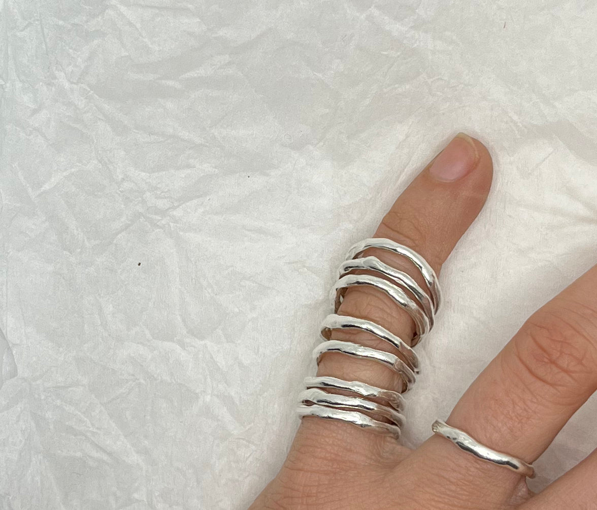 PENSAMIENTOS ring - aguamarga