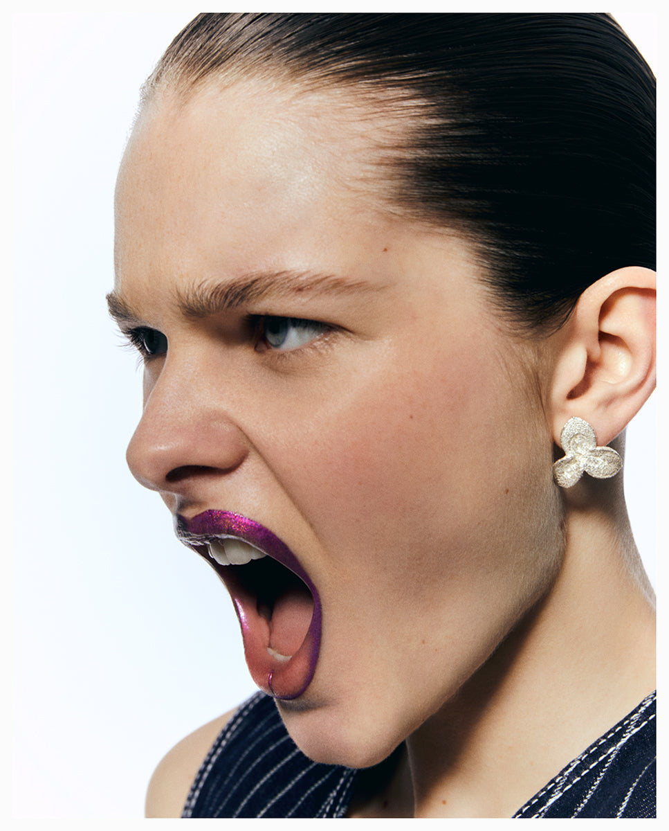 FLOR earrings - aguamarga