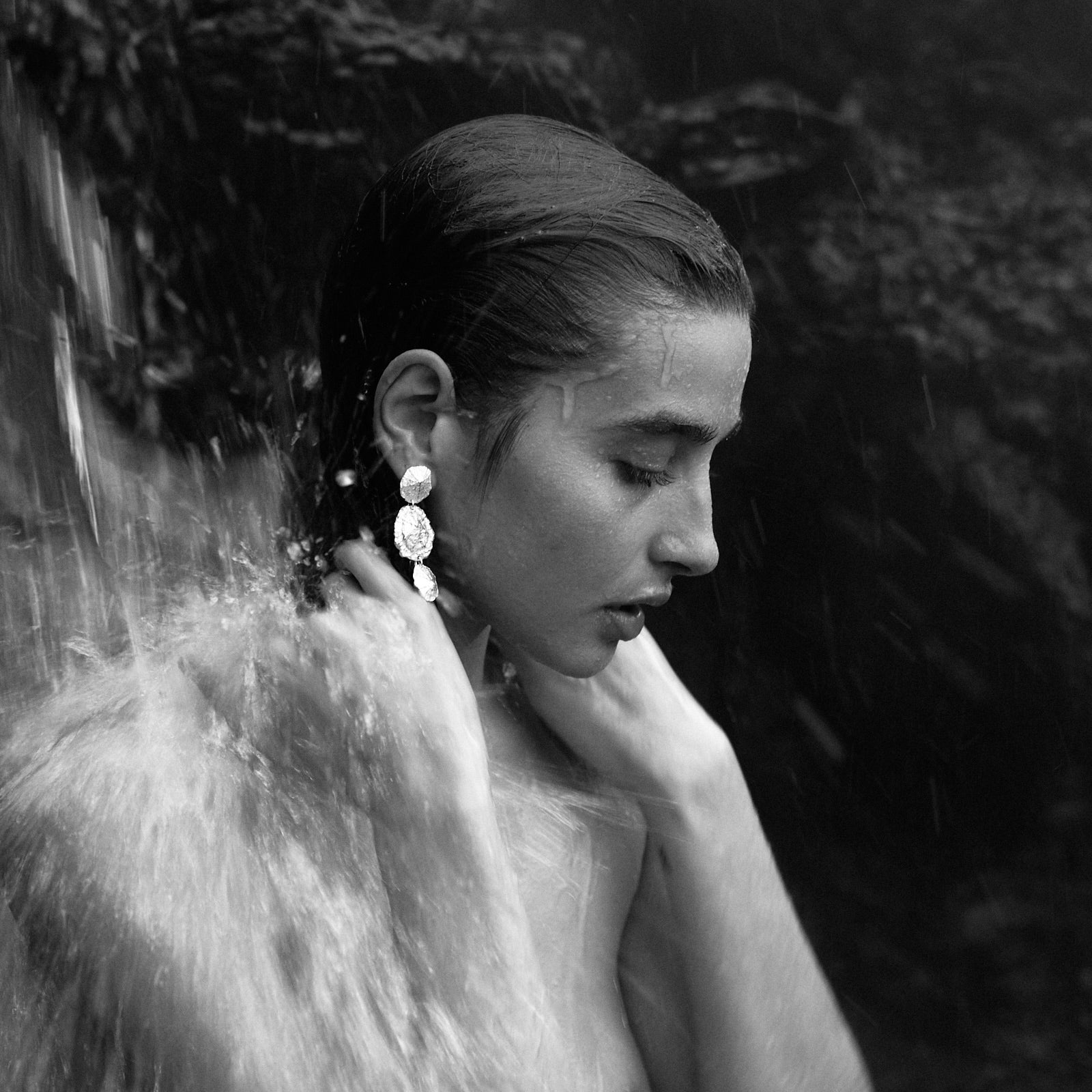 LONG EGEO earrings - aguamarga