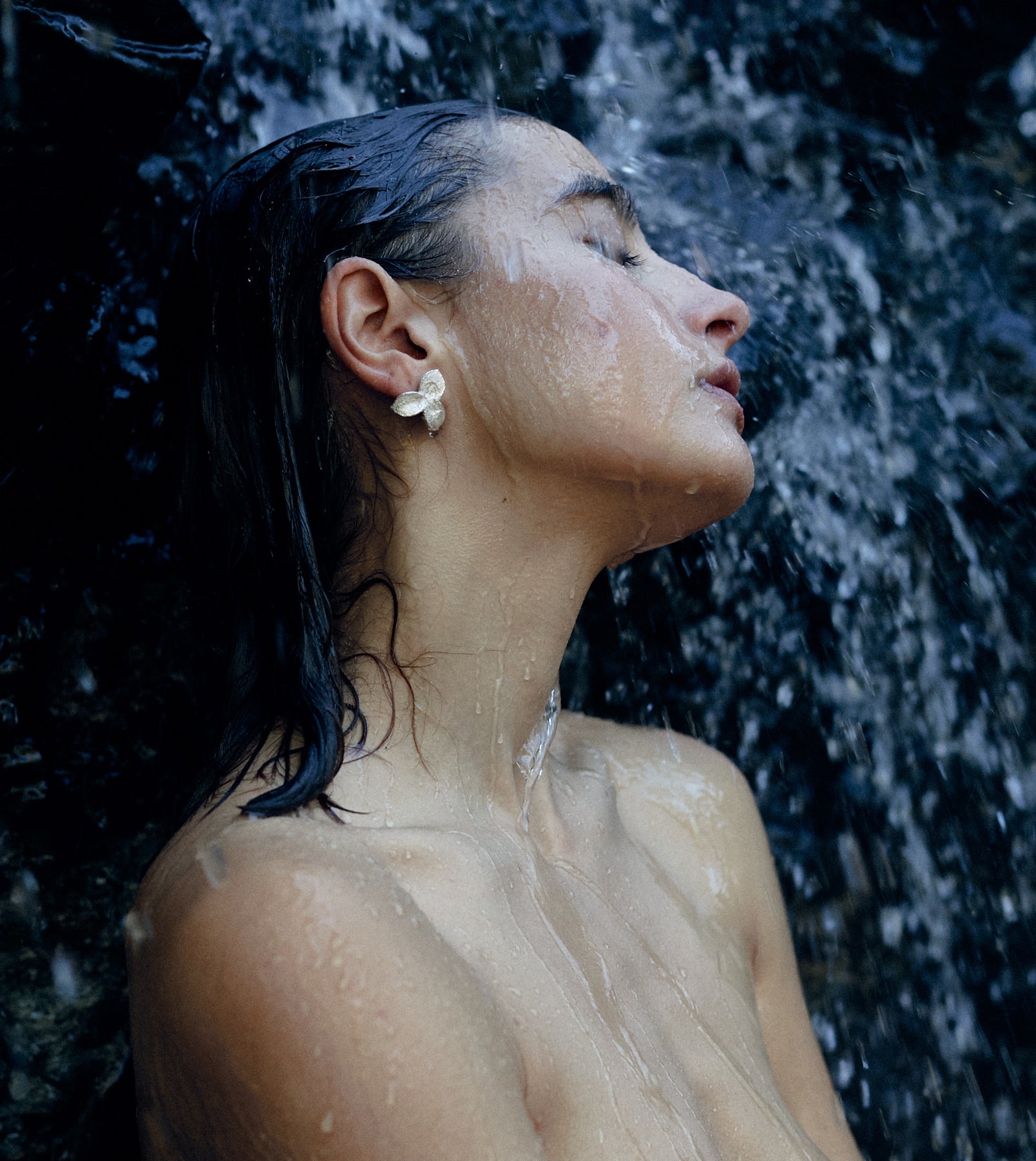 FLOR earrings - aguamarga