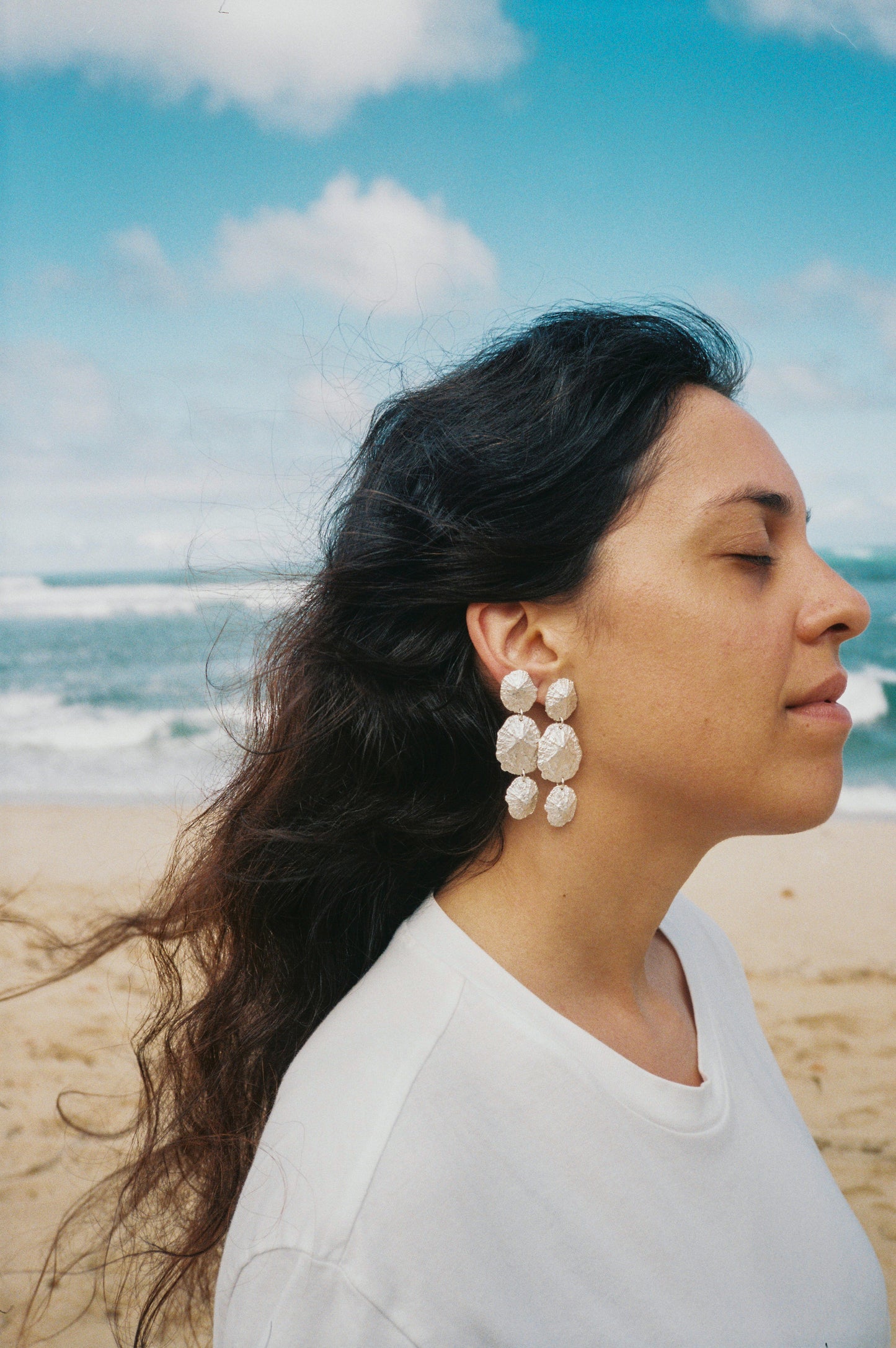 LONG EGEO earrings - aguamarga