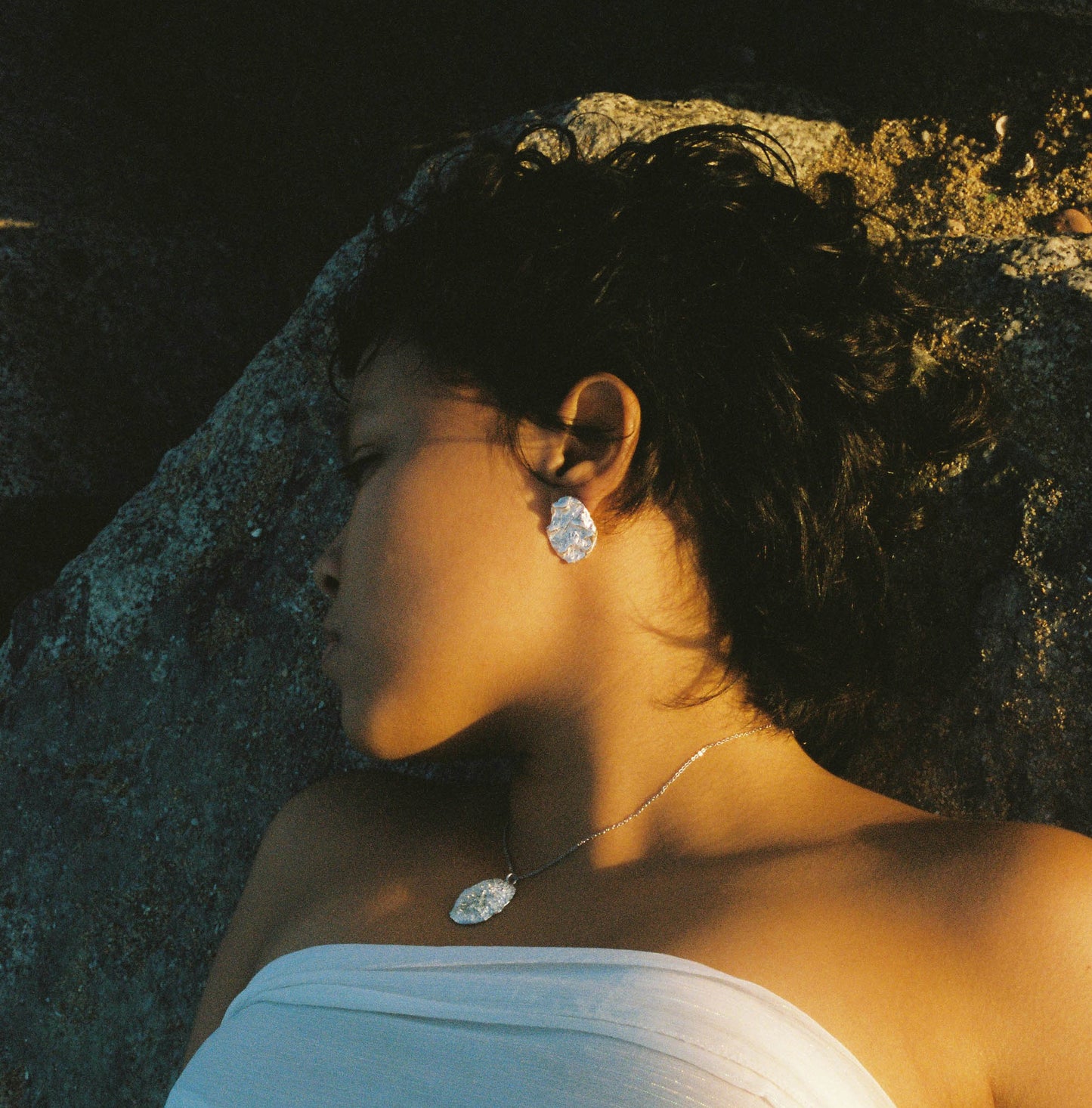 ESPIRAL GRANDE necklace - aguamarga