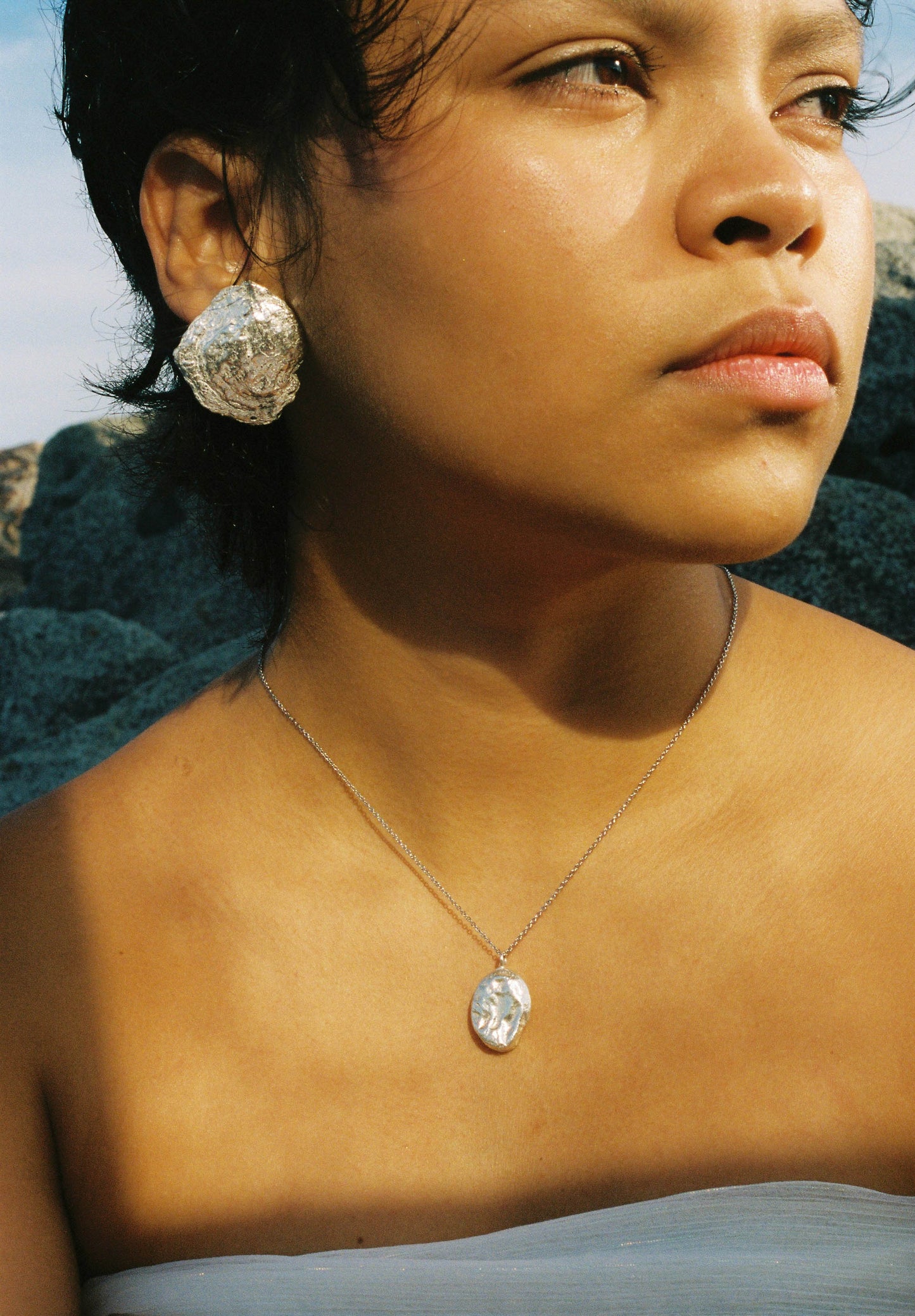 FAVA necklace - aguamarga