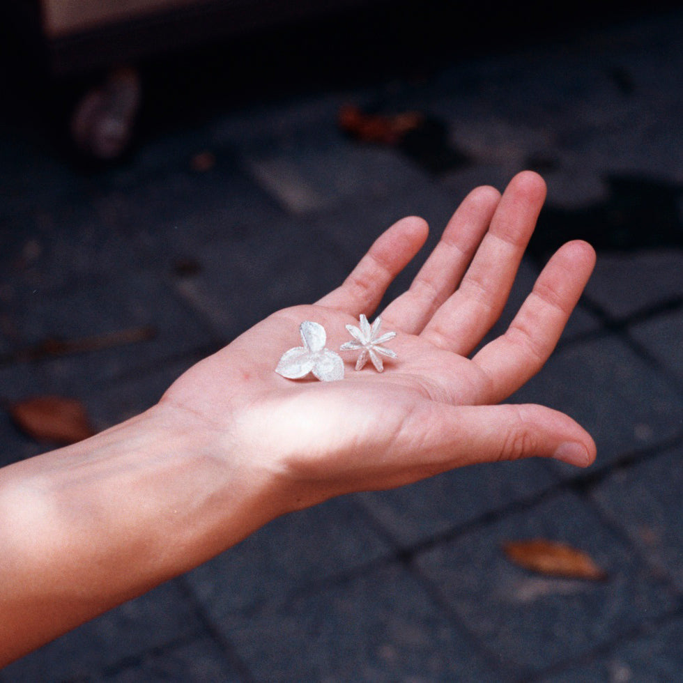 FLOR earrings - aguamarga