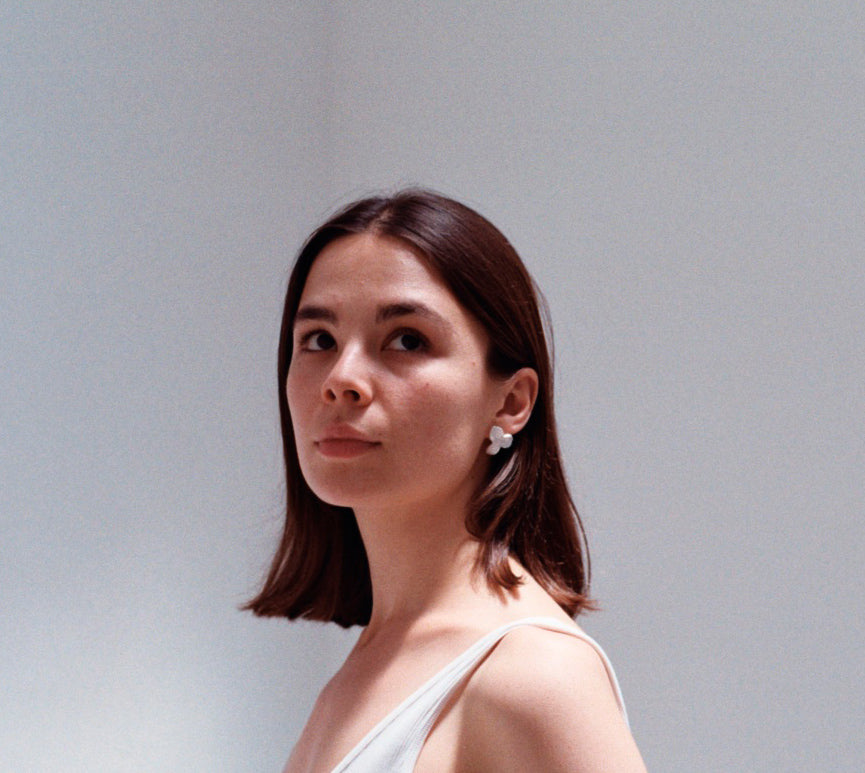 FLOR earrings - aguamarga