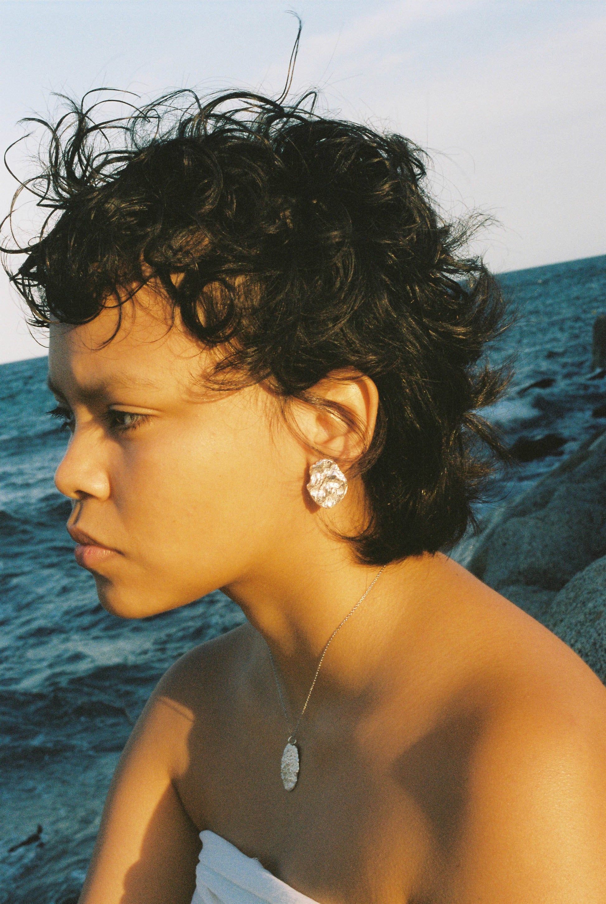 OLA earrings - aguamarga