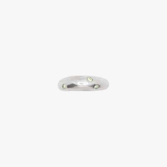 Forest Ring made of recycled silver with an organic and handmade finish